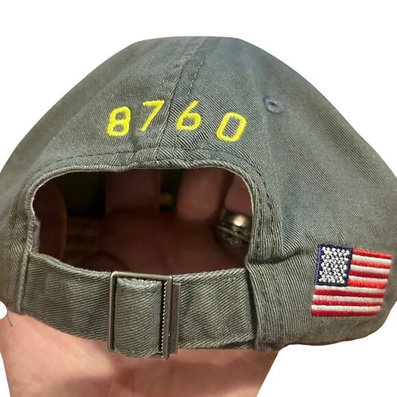 Wheels Up 8760 Slideback Hat Blue OSFA Adjustable Embroidered Patriotic Cotton - Picture 3 of 4